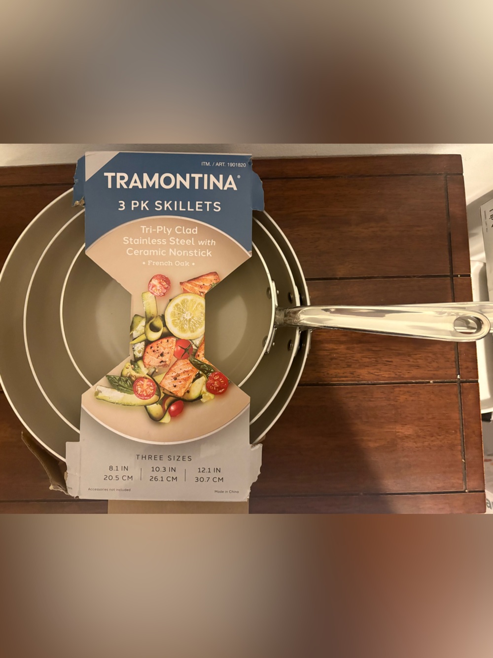 3-Piece Skillet Set in Beige